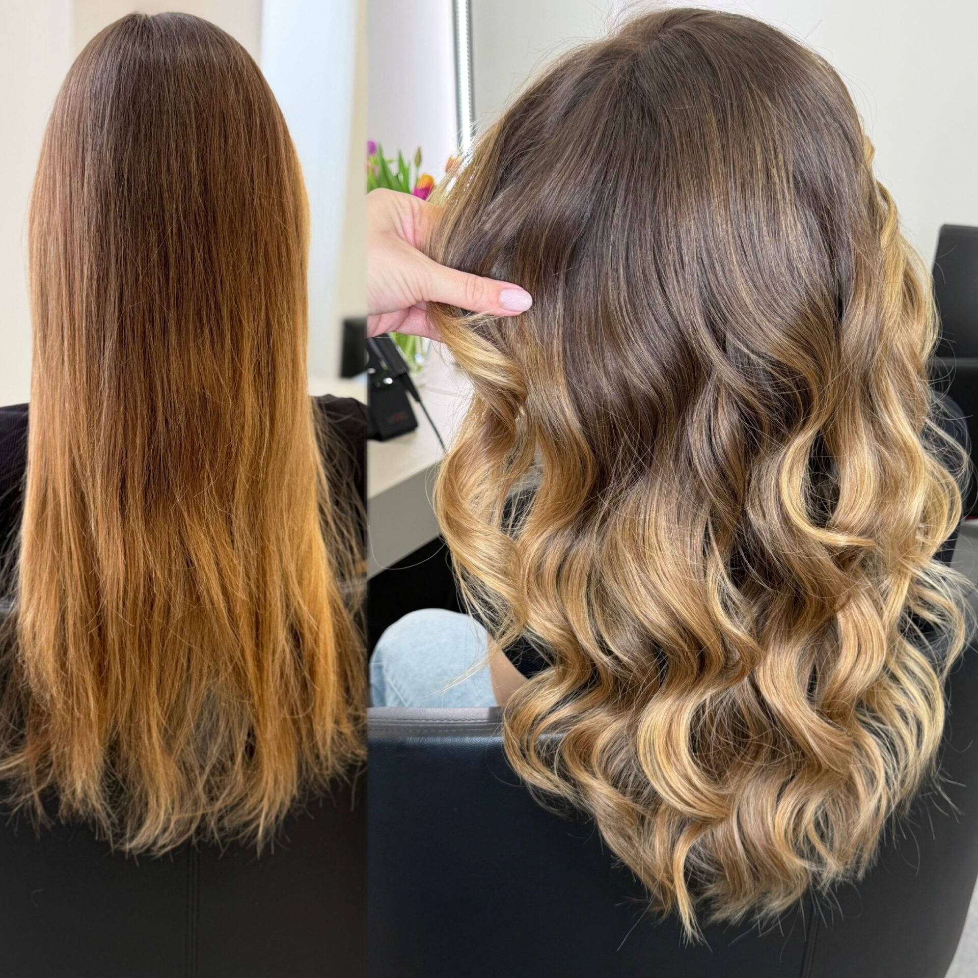balayage Brno zesvětlení vlasů přirozený přechod barev kadeřnictví